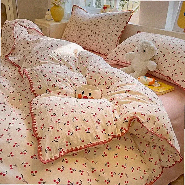 Bedding Set Girls Bed Sheet Queen King Size Duvet Set Set Pillowcase Bed Linens