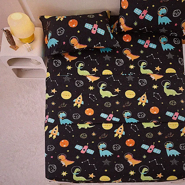 Dinosaur Space Twin Sheets Set for Boys, Kids Cute Planet Printed Microfiber...