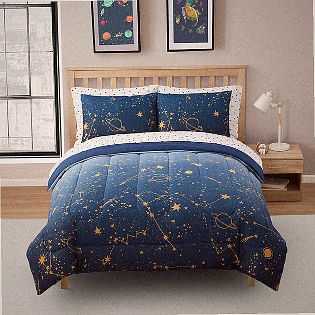 Kids Galaxy Bed in a Bag Comforter, Sham & Sheet Set