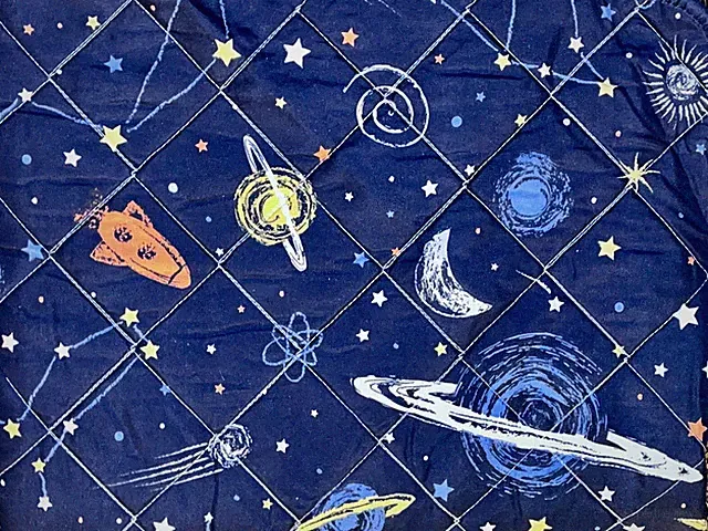 New MAX STUDIO SPACE PLANETS Full Size Quilt 88" x 92"