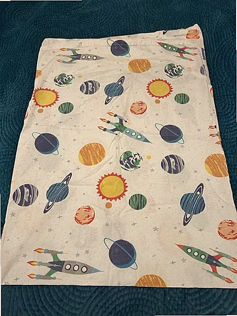 Pottery Bark Kids Solar System Standard Pillowcase W Rockets & Planets - Cotton