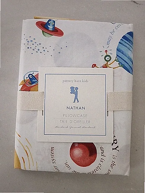 Pottery Barn Kids NATHAN Space Solar System Planets standard pillow case 20"x30"