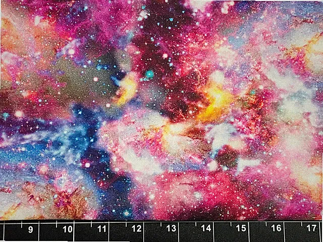 Tina Scrap 9"x21" Glitter Space Galaxy Stars Silver Planets NASA COTTON Fabric